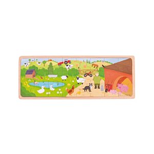 PUZZLES BANDEJA PANORAMICOS 24 PIEZAS EN LA GRANJA
