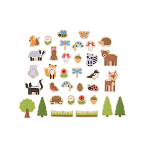 IMANES DE MADERA - ANIMALES BOSQUE