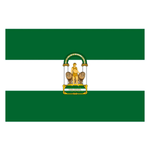 BANDERA ANDALUCÍA CON ESCUDO 100 X 150 CM