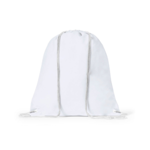 MOCHILA SACO DE POLIÉSTER HERA CON CORDÓN 36 X 42 CM. BLANCO