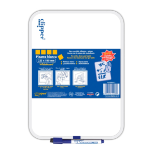 PIZARRA BLANCA CON ROTULADOR CLIPPER 18 X 26 CM. REF. PPO213