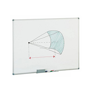 PIZARRA BLANCA ESTRATIFICADA CON MARCO DE ALUMINIO FAIBO 122 X 100 CM.