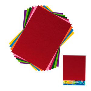 FIELTRO CAMPUS COLLEGE ESPESOR 1MM. 230 X 305 MM. ROJO 3 UNID.