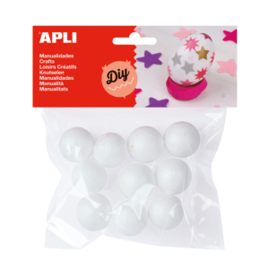 BOLAS DE POREX APLI 25 MM. DIÁMETRO BLISTER DE 10 UNID. REF. 13278