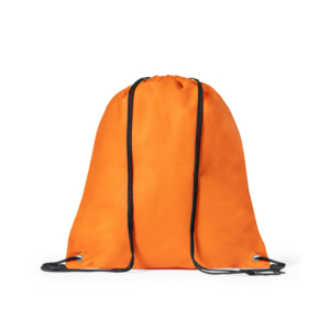 MOCHILA SACO DE POLIÉSTER HERA CON CORDÓN 36 X 42 CM. NARANJA