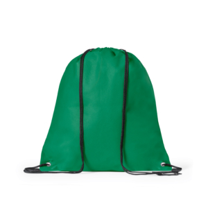 MOCHILA SACO DE POLIÉSTER HERA CON CORDÓN 36 X 42 CM. VERDE