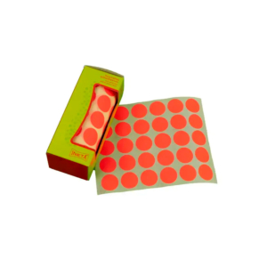GOMETS CÍRCULO GRANDE 21 MM FLÚOR ROJO REF. 02381