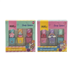SET DE ESMALTES DE UÑAS Y ANILLOS CREATE IT 6 UD.                                                   