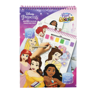 LIBRO DE DIBUJO CANENCO ACUARELAS PRINCESAS DISNEY                                                  