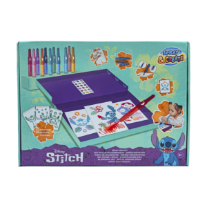 CAJA DE DIBUJO CANENCO AERÓGRAFOS Y PLANTILLAS STITCH                                               