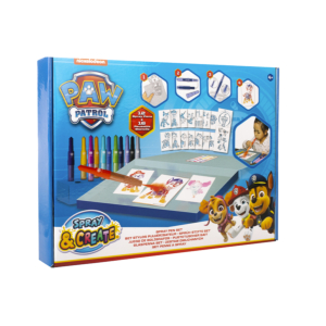 CAJA DE DIBUJO CANENCO AERÓGRAFOS Y PLANTILLAS PAW PATROL                                           