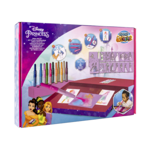 CAJA DE DIBUJO CANENCO AERÓGRAFOS Y PLANTILLAS PRINCESAS                                            