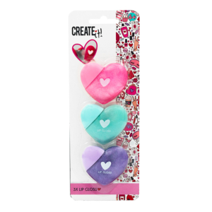 BÁLSAMO LABIAL CREATE IT SET CORAZÓN GLITTER 3 UD.                                                  
