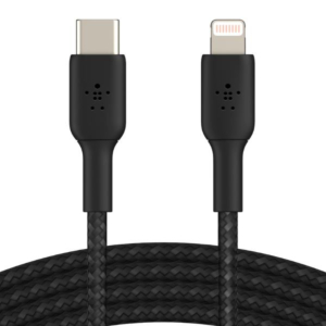 BRAIDED C-LTG 1M  BLK