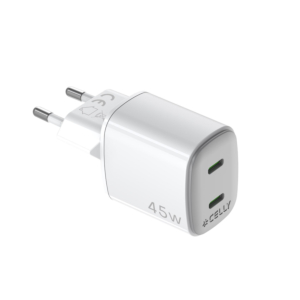 CARGADOR GAN 2USBC 45W WH