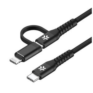CABLE USBC-USBC+LIGHTNING 100W