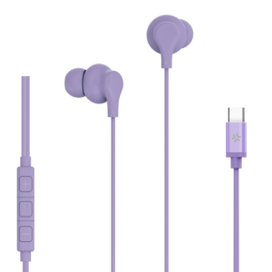 AURICULARES CABLE USB-C MORADO