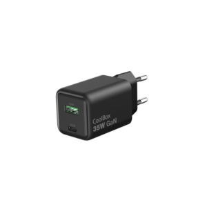 CARGADOR GAN 35W USBA/USBC NEGRO