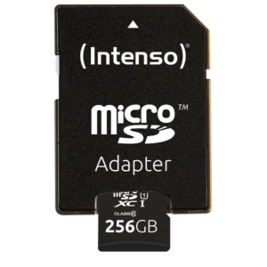 256GB MICROSD UHS-I CLASS 10 + ADP