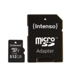 512GB MICROSD UHS-I CLASS 10 + ADP