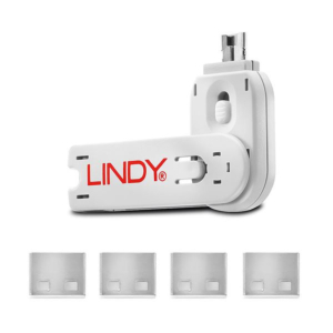 USB PORT LOCKS 4XWHITE+KEY