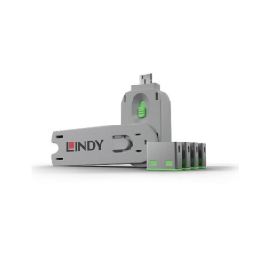 USB PORT LOCKS 4XGREEN+KEY