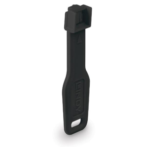 RJ45 PORT LOCKS BLACK, 10X + 1 KEY