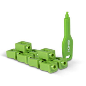 SFP PORT LOCKS GREEN  10X + 1