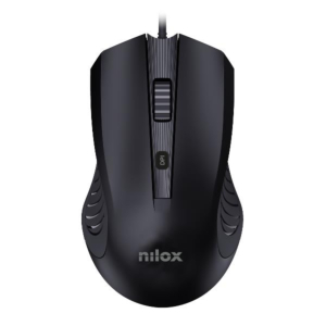 RATÓN USB CON CABLE, NEGRO - NILOX