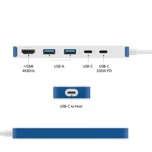 FLEX 5 PORT USB-C HUB (BLUE)