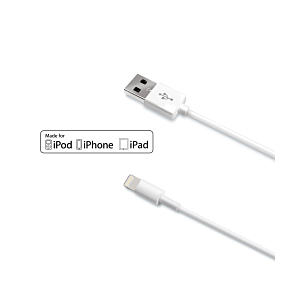 CABLE USBA-LIGHTNING 1MT WH 12W
