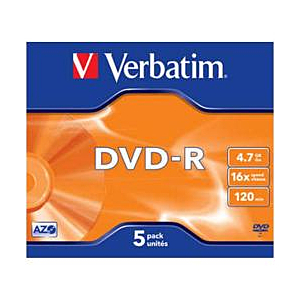 DVD-R 4.7 16X JEWELL 5 VERBATIM